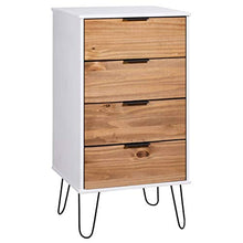 vidaXL Cassettiera Legno Chiaro Bianca 45x39,5x90,3cm Massello di Pino