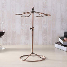Wine Rack, Wine Rack metallo registrabile supporto di vetro di vino il basamento di vetro di vino rack Organizzatore 6 agganciano Freestanding tavolo Calici Rack Hanger Air Drying System Visualizzazio