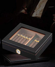 Legno di Cedro Viaggi Cigar Humidor Box con umidificatore igrometro Humidor Cigar Box teca di vetro Humidor Fit 20-30 Sigari