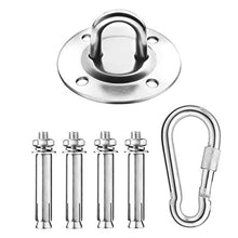 EKKONG Gancios per Soffitto, Suspension Ancoraggios da Parete in Acciaio Inox, Ganci per Altalena Supporto per Sacco da Box Love Swing Sling Trainer, capacità di carico Fino a 400KG (U)