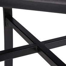 Relaxdays Tavolino Quadrato, per Giardino e Balcone, Rivestimento Antiruggine, Acciaio, LxP: 46x46 cm, Nero, 46x46x46 cm