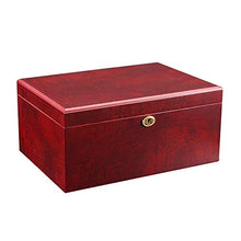 Minmin Temperatura Cigar Humidor Cedar Rose Red elettronico e umidità Meter 100CT Capacità Cigar Box, 340x245x155mm accessori del sigaro (Size : 340x245x155mm)