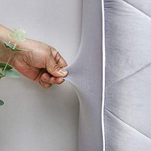abamboo Fodera per testiera del Letto Semplice Copri-Testata per Letto Elasticizzato Resistente alla Polvere Copri-Testata in Tinta Unita Forma Elasticizzata Senza Rughe