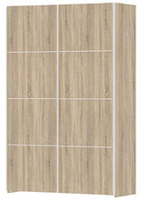 Salone-negozio-online KIT ARMADIO VERONA 2 ANTE 122X64X201H LAMINATO QUERCIA