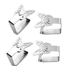 Mobiut Fermatovaglia in acciaio inox, 4 pezzi, con farfalle