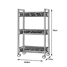 YIN YIN Carrello per ripiani Carrello portaoggetti, cremagliera for auto da pranzo in acciaio al carbonio robusto e durevole porta trolley for hotel ristorante raffinato, grigio, 43,8X17X70 CM Carrell