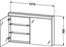 Duravit Better - Armadietto con specchio, 1210 mm, 2 ante a specchio