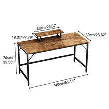 JOISCOPE Scrivania per computer con ripiano mobile,Scrivania,scrivania industriale,Installazione semplice,55 Pollici,140 cm (Finitura della Quercia Vintage)