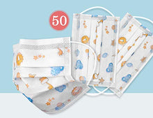 Unbr 50 Pezzi Protezione dei Bambini Una tantum, con Orecchini, Antipolvere, 3 Strati di Protezione (C)