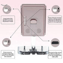 FYHpet Specchio per Il Trucco con luci e Bluetooth - vanità Tri-Fold ingrandimento (1x / 2X 3X), Specchio Illuminato Vassoio organizzatore di Trucco, oscuramento del Touch Screen, Ricaricabile
