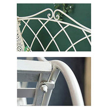 GaoF panchina da Cortile in Ferro battuto per Uso Domestico, Sgabello Doppio per Il Tempo Libero con Schienale e braccioli, Panca da Giardino retrò con Scatola portaoggetti, Adatto per Prato, Veranda