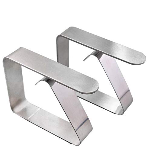 Coideal - Set di 8 mollette per tovaglia in acciaio INOX ispessite, per picnic, barbecue, matrimoni, feste fai da te, colore: Argento