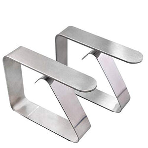 Coideal - Set di 8 mollette per tovaglia in acciaio INOX ispessite, per picnic, barbecue, matrimoni, feste fai da te, colore: Argento