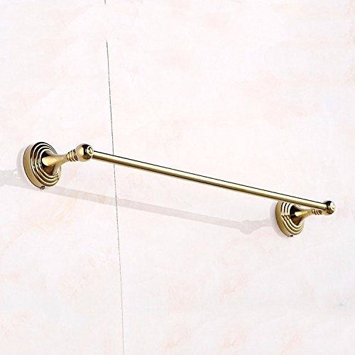 MBYW - Portasciugamani moderno e minimalista, portasciugamani da bagno, portasciugamani singolo, in stile europeo, rame, montaggio a parete, forato, 60 cm, adatto per bagno, camera da letto