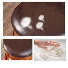 ZEH Sedia da Pranzo, Cuscini braccioli, seggiolone, Sgabello Sgabello Sgabello Girevole Sgabello Solido Legno Schienale in Stile Europeo Alto poggiapiedi Originale FACAI (Color : Braun, Size : 68Cm)
