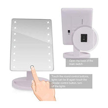 Specchio per Il Trucco Trucco Schermo LED Specchi Professional Touch Specchio da Toilette con 16 Luci A LED Salute Bellezza Controsoffitto Regolabile 180 Rotating
