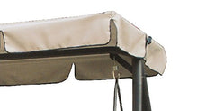 Q.bo srl Dondolo da Giardino 3 Posti con Struttura in Ferro e Schienale Reclinabile Panama Beige