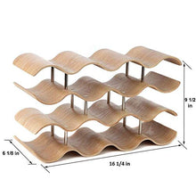 Wine Rack 4 Livello 14 portabottiglie cantinetta Legno di bambù Wine Storage Rack Cantinetta Portabottiglie in Bambù per 14 Bottiglie Portabottiglie di vino for Home Bar controsoffitto Decorazione