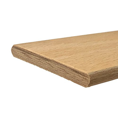 10 Listelli Curvati in Legno di Faggio - Ricambio per Doga – 6,7 X 84 X 0,8 Cm