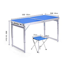 FOMT Tavolo da Picnic Pieghevole, Tavolo Pieghevole da Esterno E Set di Sedie con 4 Sgabelli Tavolo E Sedia in Alluminio Portatile E Leggero Regolabile in Altezza Adatto,Single Table b