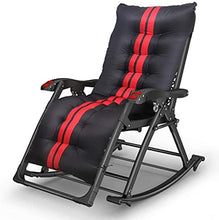 -Recliners Nero reclinabile Pieghevole Lounge Chair Sedia Lazy Sedia Ufficio Outdoor Beach Spiaggia a Dondolo Regolabile Patio Sedia a Sdraio Easy Sedia (Colore: Sedia)-Sedia + cus