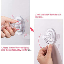 Quntis 4 Pezzi Ventose con Gancio per Casa Bagno Doccia Cucina Casa Vetro Ganci per Tende per Piastrelle Porta bagnoschiuma per Doccia da Appendere 5 kg Trasparente