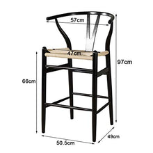 LXYPLM Sgabello Sedie Bar Barstools Pub Cafe di Legno Solido Bar Sedie Sedile, casa contatore for Il Tempo Libero Semplice Creativa Colazione Cucina sgabelli Alti Arredo Bar Cucina (Color : Black)