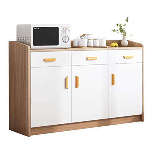 QuRRong Credenza Armadietto Minimalista Moderno Armadio per la casa Armadio per Uso Domestico Soggiorno Cucina Armadio Laterale da Pranzo per Dinette Soggiorno (Colore : Natural, Size : 120x35x80cm)