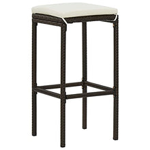 vidaXL Set da Bar da Giardino 16 pz con Cuscini in Polyrattan Marrone