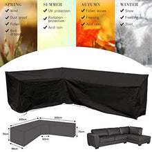 Ruixf Coperture per mobili da Giardino all'aperto Tessuto Oxford Coperture per mobili da Patio Impermeabili Divano Tavolo Sedia Protezione Antipolvere Contro la Pioggia UV (V Shape - 300 x 300 cm)