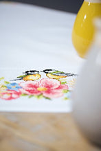 Vervaco - Tovaglia in cotone Aida con motivo numerato, 80 x 80 x 0,3 cm, multicolore