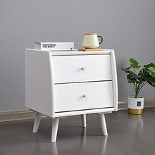 Comodino Comodino in Legno Comodino Tabella Multifunzionale Comodino Piccolo Comodino contemporanea (Color : White, Size : 40x45x50.5cm)