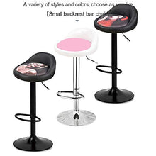 Creator-Z Sgabelli Cucina, Alta sgabelli Girevole a 360°, Moderno sgabelli per penisola Regolabili in Altezza con Schienale,Fish Skin Pattern,L
