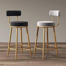 Sgabello Da Bar 25 "/ 29" Contemporary velluto imbottito cucina pranzo Sedia, Spugna schienale e poggiapiedi, Bar sedia contatore for Bar Caffetteria Bistro Ristorante Bar Chair Max.Caricare 400lb Ner
