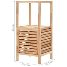 FAMIROSA Armadietto da Bagno in Legno Massello di Noce 39,5x35,5x86 cm
