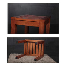 MGMDIAN Sgabello per Bagno Sgabello in Legno massello | panchina Sgabello Quadrato Sgabello da Bagno | Sgabello da Doccia Impermeabile Antiscivolo Accessori da Bagno (Color : B)
