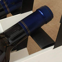 NYDZDM - Portabottiglie da cucina autoportante per bottiglie di vino, in legno di pino, 4 bottiglie da appendere per bicchieri da vino, supporto in metallo, acciaio, legno, portabottiglie, bianco
