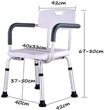 TUHFG Sgabello per Doccia Sgabello da Doccia Sgabello Doccia Sedia da Bagno Seggiolino da Bagno in Alluminio Leggero in Alluminio Antiscivolo Regolabile in Altezza portante Peso 200Kg Sedia da Bagno