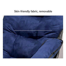 Divano da terra RENJUN- Sedia Pieghevole Moon Supporto A Forma di X 120 kg con Braccioli E Schienale Regolabile può Essere Usato for Prato Terrazza Piscina Blu 130 × 12 × 68 Cm