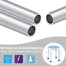 LARS360 Medical - Sgabello da doccia, in alluminio e HDPE, regolabile in altezza, con supporto antiscivolo fino a 120 kg
