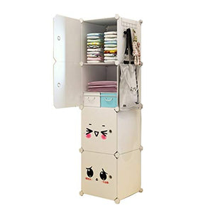 Locker Withdoor Armadio Armadio Rimovibili Vestiti di Plastica Divide-Grid Scaffalature Affitto Casa Camera Dormitorio MUMUJIN (Size : 39X37X147CM)