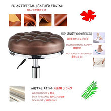Sgabelli Rotondo Roulette -Sgabello Girevole -sedie da Negozio,Spa Lounge Design Moderno,con Ruote,Palla Cast Bar, Regolabile 47-60cm,Sedia da Negozio Beauty Barber Schienale Rosso