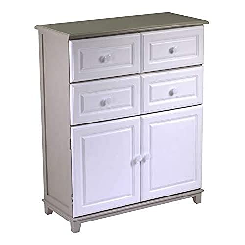 Vacchetti Olimpia Mobiletto, Legno, Bianco, Grande