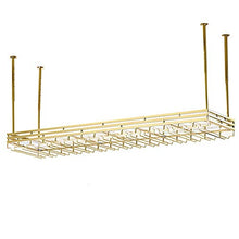 LJFJJ Portabottiglie da Parete in Ferro Bicchiere da Vino invertito Portabottiglie Vino in Metallo Installazione a soffitto Decorazione Bar per Bar, ristoranti, cucine