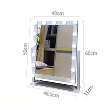 Specchio per Trucco a LED 3 Temperature di Colore Superficie dello Specchio HD Oscuramento Continuo Angolo di Rotazione di 360 ° Specchio per Trucco Professionale