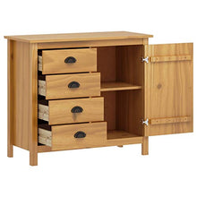 Tidyard Credenza Bianca Moderna Legno Massello di Pino con Cassetti e Anta,Armadietto Bianco Moderno con Cassetti,Credenza da Salotto,Armadietto da Salotto,Mobiletto da Salotto Soggiorno 91x40x80 cm