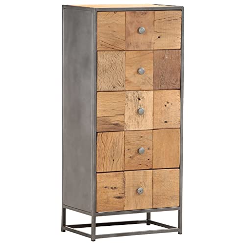 vidaXL Cassettiera Credenza Madia Armadietto Armadio con Cassetti Mobiletto Comò Mobile Arredamento 45x30x100 cm in Legno Massello di Recupero