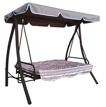 Dondolo Letto da Giardino in Metallo 3 Posti Harmony Moka