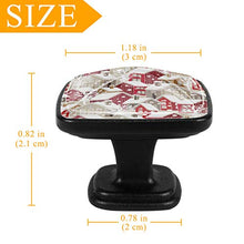 Natale e casa d'inverno decorata Pomelli per Porta Set di 4 Pomelli per Mobili Manopole per Cassetti Cucina Armadio Vetro