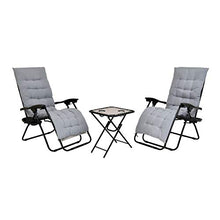 XONE Set Paradise Lounge Premium + PORTABEVANDE+TAVOLINO+2CUSCINI | Coppia Sdraio Portata Massima 120 kg con tavolino portabibite